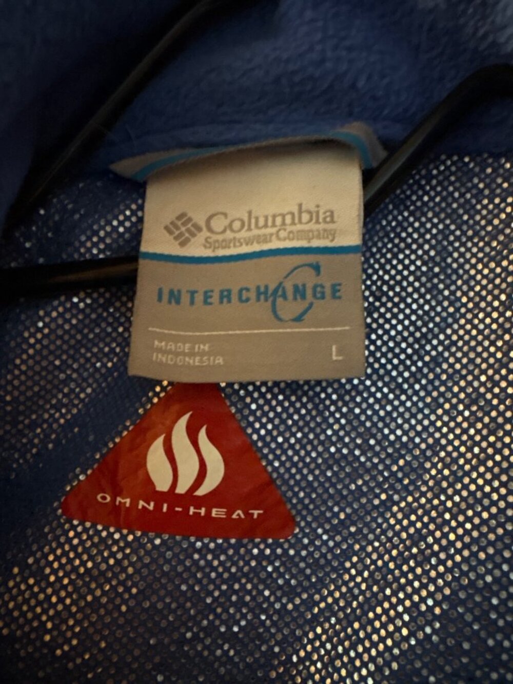 Columbia Women's Omni-Heat Waterproof Omni-Tech Interchange Jacket White & Blue - Picture 2 of 7